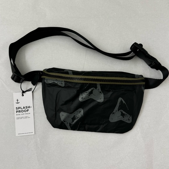 ALOHA Collection Handbags - Aloha Collection Mini Hip Pack Shark Tooth Print on Black